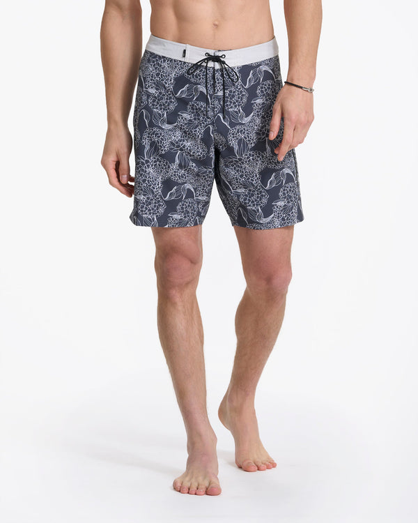 Infinity Boardshort | Charcoal Hydrangea